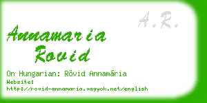 annamaria rovid business card