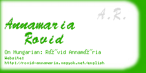 annamaria rovid business card